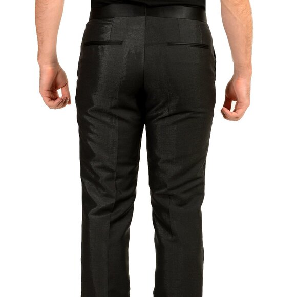 Hugo Boss Men's H-Huge-2Pcs-DBTux234 Black Wool Tuxedo Dress Pants US 32R IT 48 - Picture 3 of 4